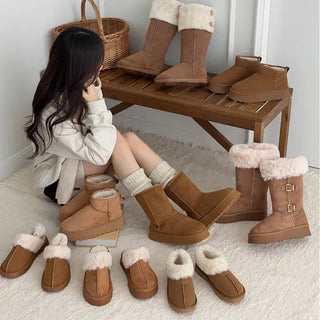 Platform Fur Slippers & Ultra-Mini Sheepskin Boots, Platform UGG Long Boots - 9 Types