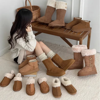 Platform Fur Slippers & Ultra-Mini Sheepskin Boots, Platform UGG Long Boots - 9 Types
