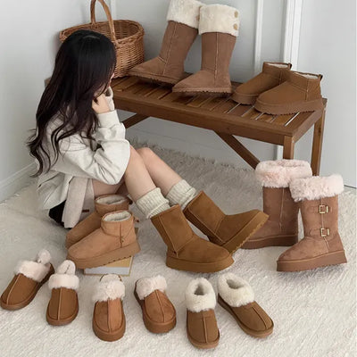 Platform Fur Slippers & Ultra-Mini Sheepskin Boots, Platform UGG Long Boots - 9 Types