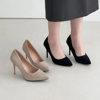 Suede Stiletto Pumps High Heels