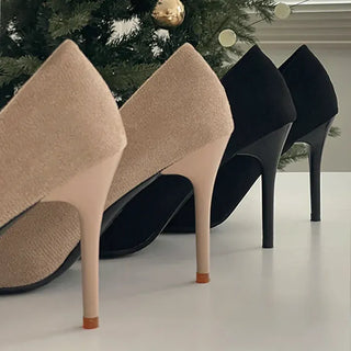 Suede Stiletto Pumps High Heels