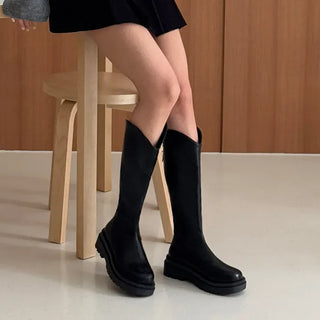 V-Cut Western Long Boots