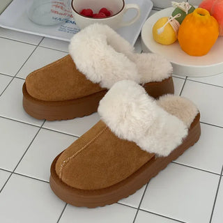 Platform Suede Fur Slippers & Strap Slippers - 3 Types