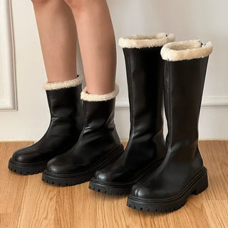 Shearling Shearling Platform Fur-lined Mid-calf & Long Boots