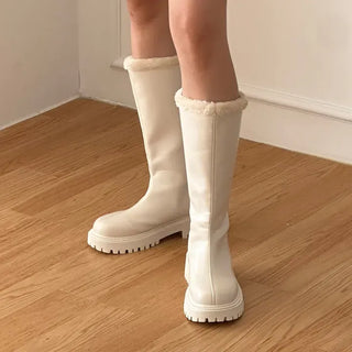 Shearling Shearling Platform Fur-lined Mid-calf & Long Boots