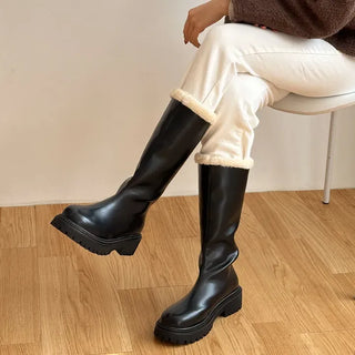 Shearling Shearling Platform Fur-lined Mid-calf & Long Boots