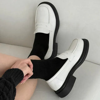 Leather Classic Platform Penny Loafers