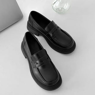 Leather Classic Platform Penny Loafers