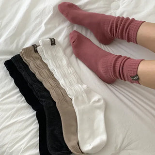 Basic Long & Mid Cotton Wool Socks Piece Set