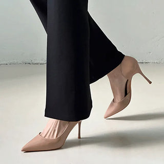 Enamel Stiletto Inside Open High Heel Shoes