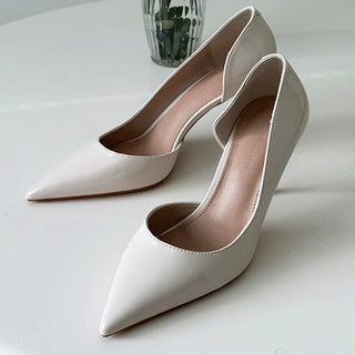 Enamel Stiletto Inside Open High Heel Shoes