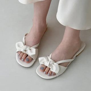 Balletcore Ribbon Strap Mule Sandal Slippers