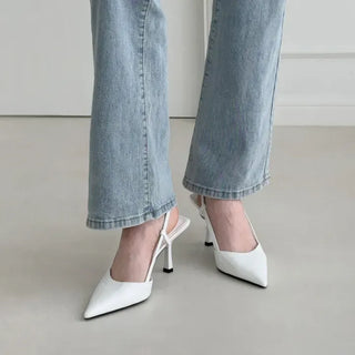 Patent Stiletto Buckle Strap Slingback High Heel Pumps