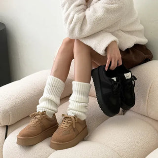 Round Toe Suede Casual German Army Platform Sneakers
