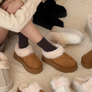 Platform Suede Shearling Fur Slippers & Moccasins UGG Slippers - 4 Ver.