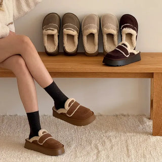 Platform Suede Shearling Fur Slippers & Moccasins UGG Slippers - 4 Ver.