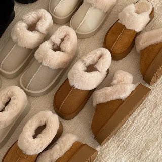 Platform Suede Fur Slippers & Moccasins UGG Slippers - 3rd Version