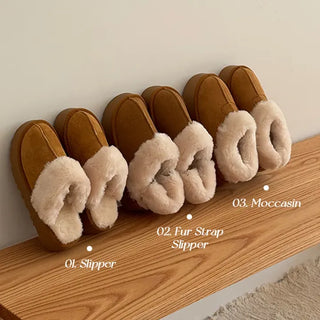 Platform Suede Fur Slippers & Moccasins UGG Slippers - 3rd Version