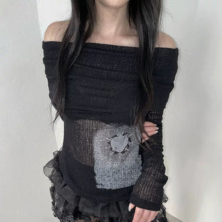 Y2K Off Shoulder Top