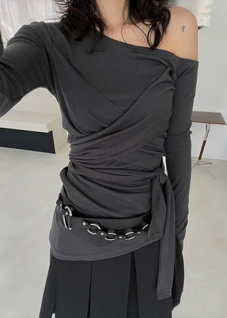 one shoulder tie T (2c)