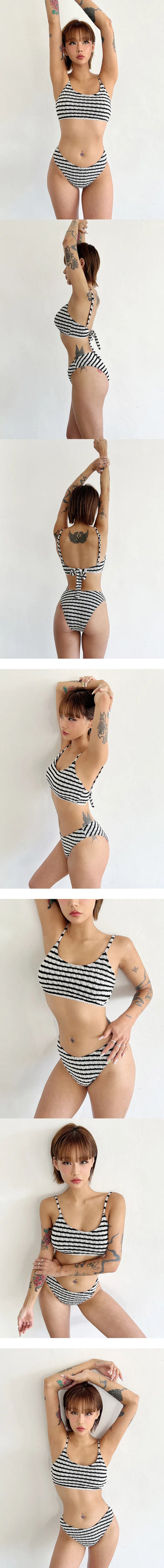Organic striped bikini