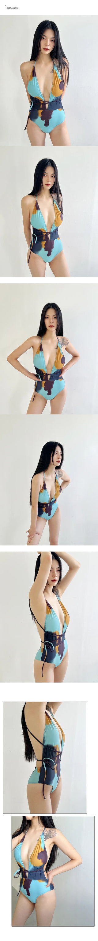 Blooming Aqua Monokini