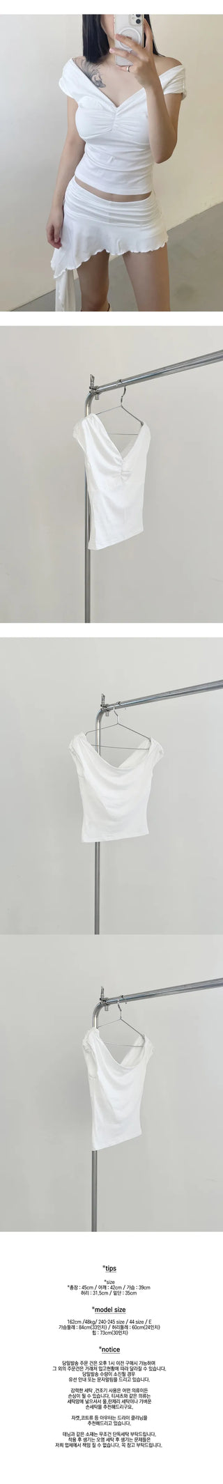 White off-shoulder t-shirt