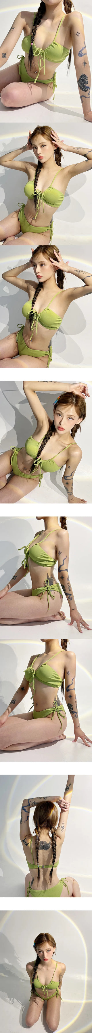 Romantic Green Bikini