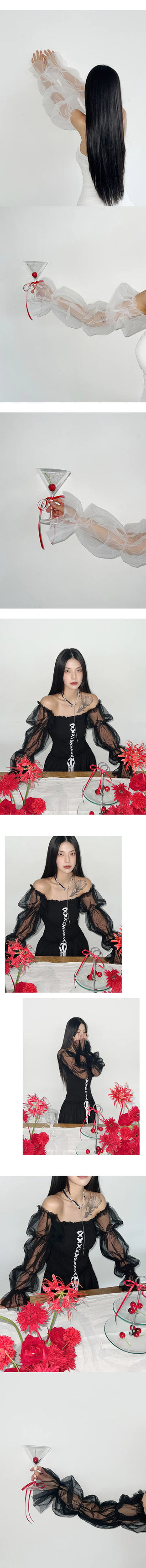 Volume chiffon arm warmer wedding warmer party prop Halloween