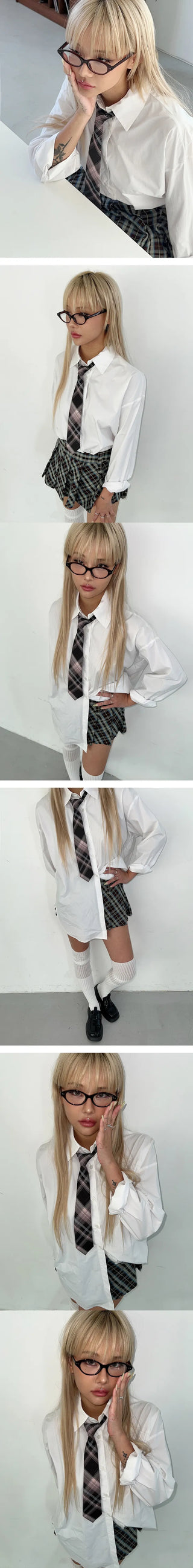 School look high teen geek chic tie