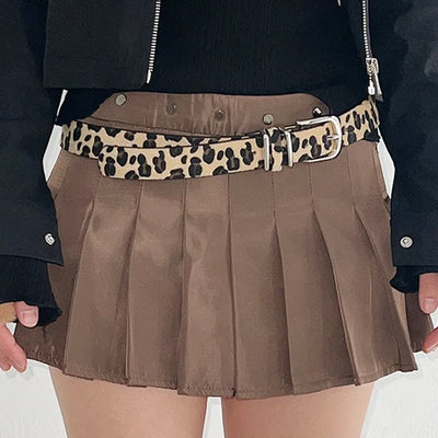Leopard print leopard print belt