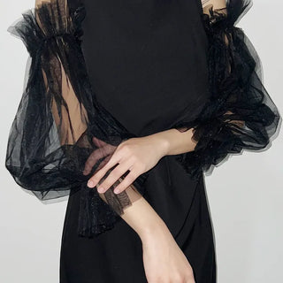 Stretch arm warmer, wedding warmer, wedding prop, see-through warmer, year-end look, Halloween
