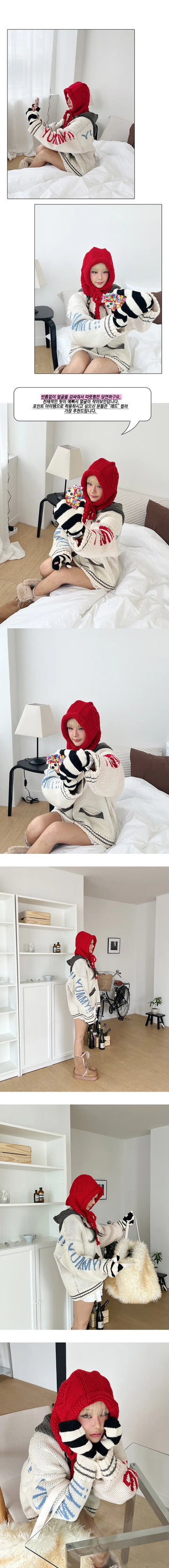 Handmade balaclava hat, winter hat, ski hat 3 color