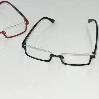 Nerd semi-rimless metal glasses in