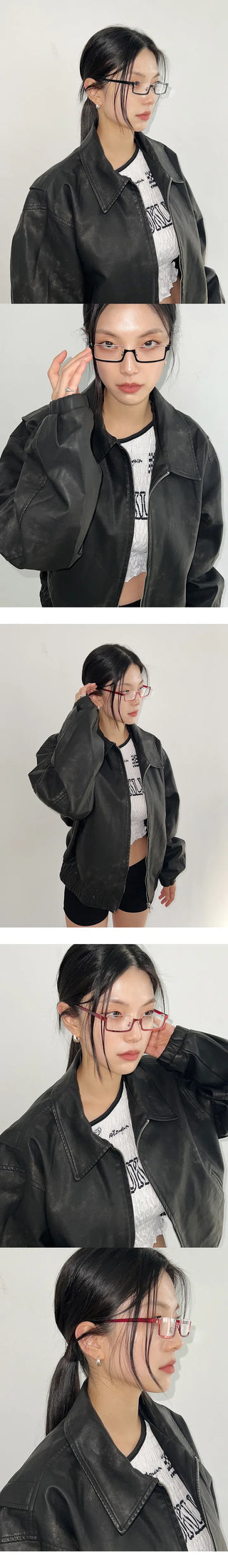 Nerd semi-rimless metal glasses in
