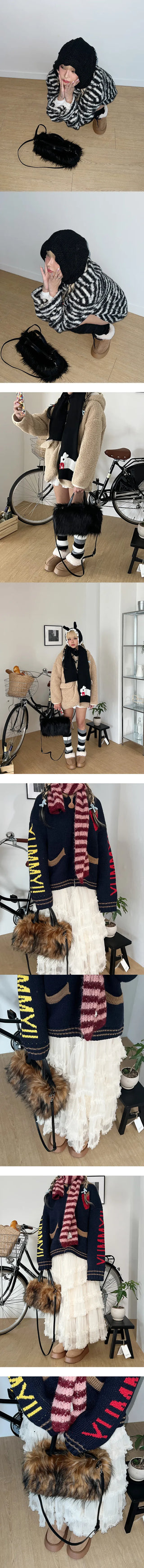 Ecofur cross tote bag