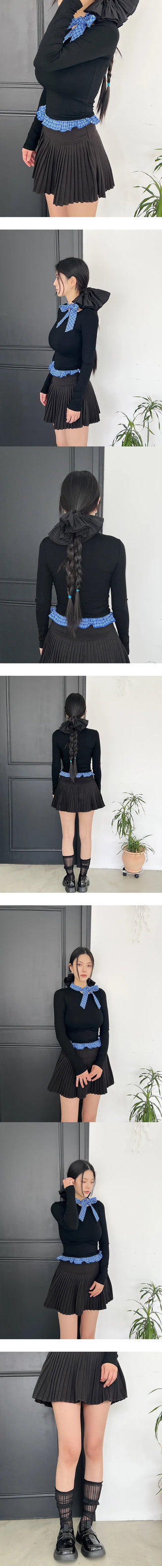 Black pleated skirt pants, size 2