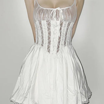 Ballet corset one-piece dress year-end look