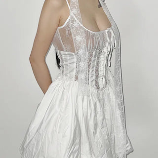 Ballet corset one-piece dress year-end look