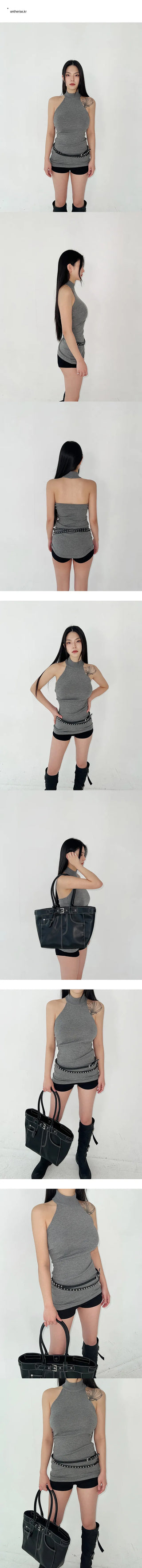 Stella Gray Halter Neck Knit