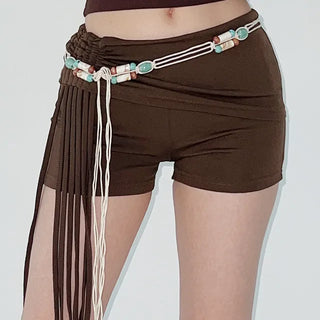 Mint Blue Gemstone Ethnic Belt