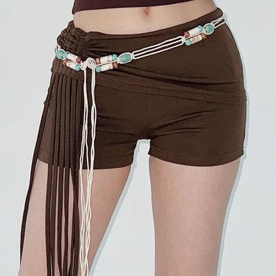 Mint Blue Gemstone Ethnic Belt