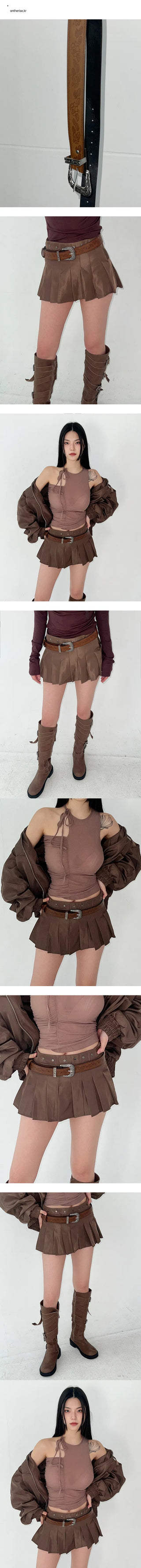 Indie Brown Vegan Leather Belt