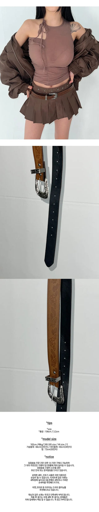 Indie Brown Vegan Leather Belt