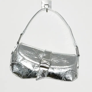 Light silver shoulder bag