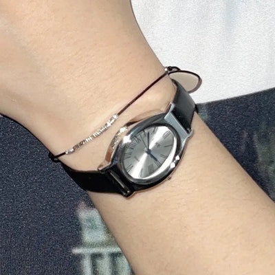 Classic black wristwatch