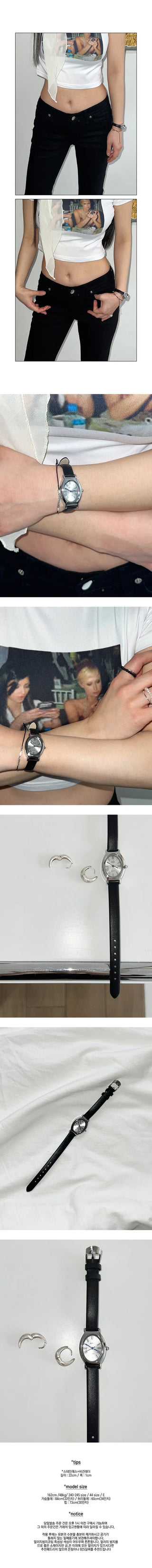 Classic black wristwatch