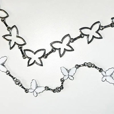 Y2K Silver Butterfly Belt 2 types