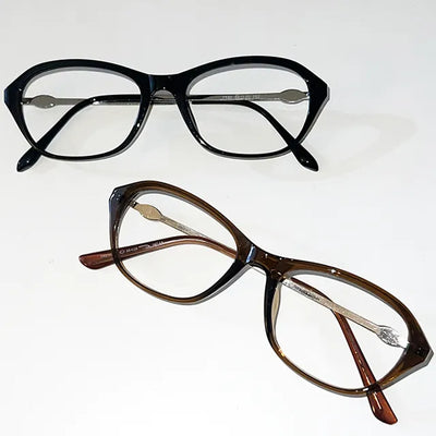 Rounding Shaper Horn-rimmed glasses