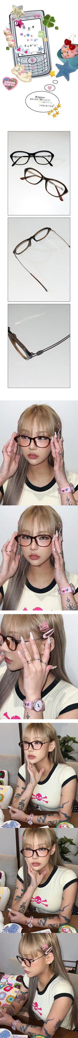 Rounding Shaper Horn-rimmed glasses